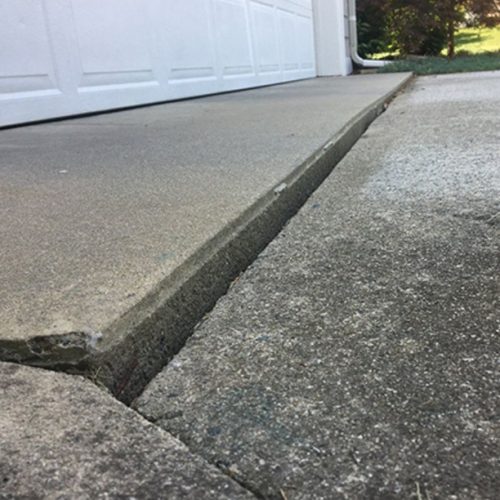 Concrete driveway closeup