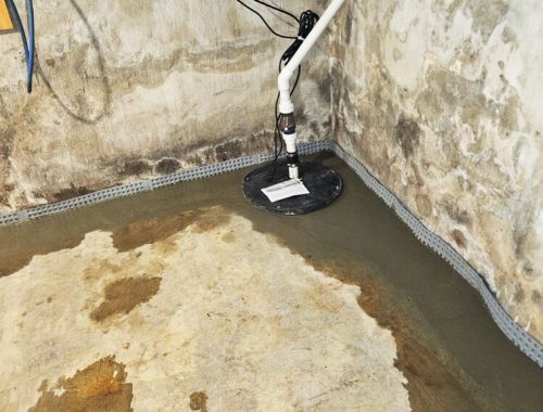 Sump Pump with Water in Basement